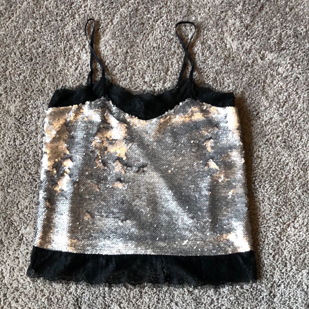Guess sequin and Lace top. Small